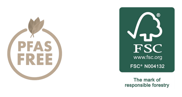 PFAS FREE 與 FSC 認證標誌